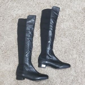 Louise et Cie Andora black leather over knee boots